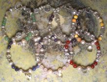 Chi Bracelets charged with Subtle Energy for the chakras.