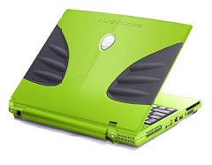 green laptop