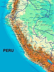 Map of Peru - click for pop-up of closeup (disable any pop-up blockers).