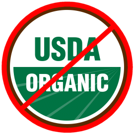No USDA Organics on cosmetics